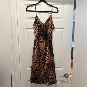 Leopard Print Slip Dress